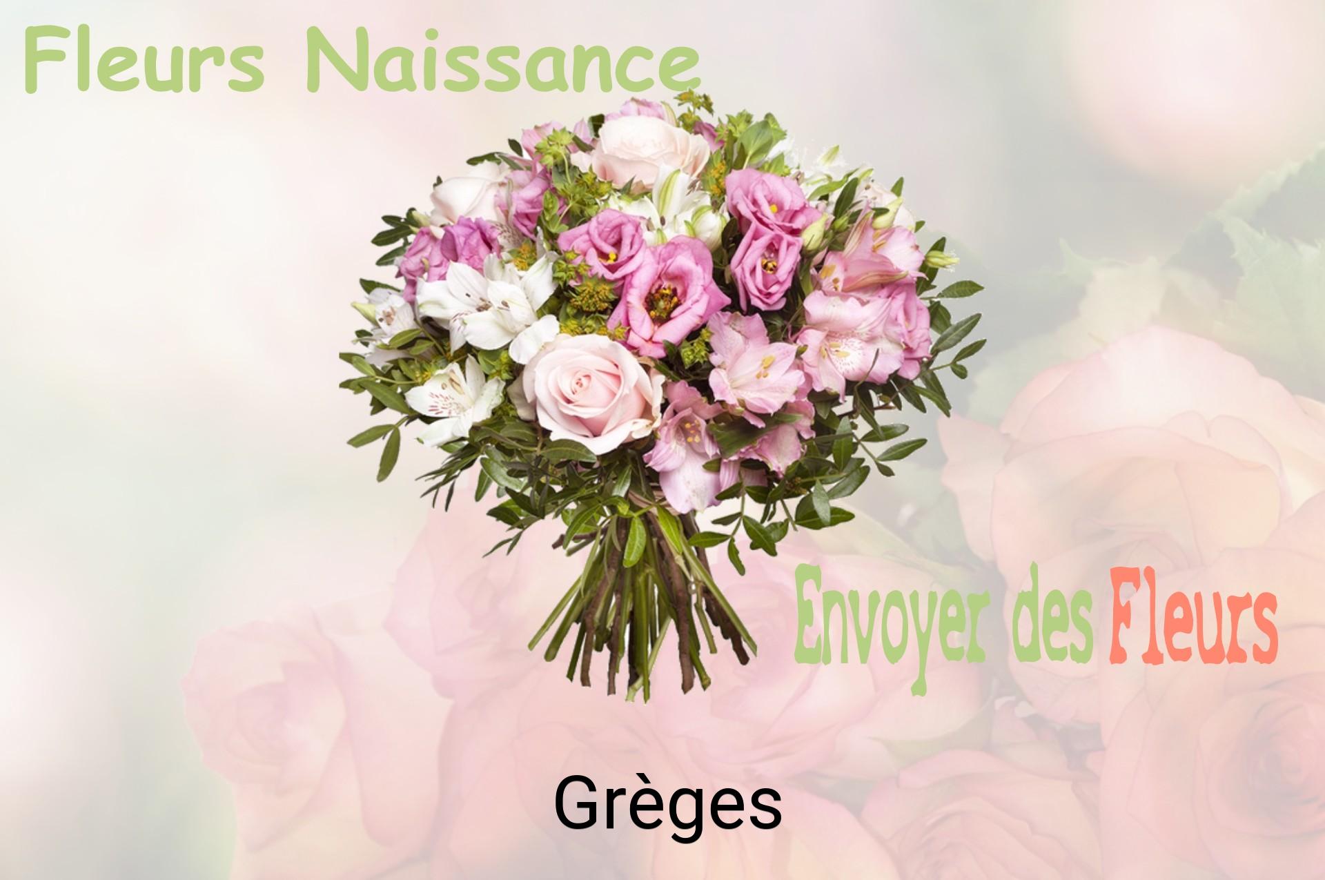 Bouquet de fleurs de naissance livré à Grèges